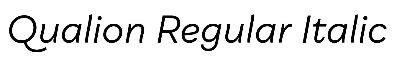 Qualion Regular Italic